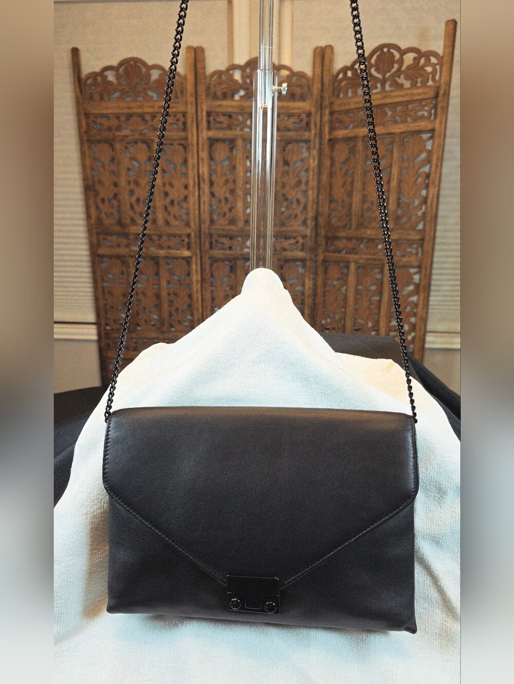 Loeffler Randall Black and White Patterned  Handbag. Clutch or Crossbody.